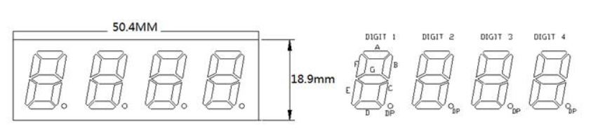 7segment 0.56/0.5 นิ้วสีแดง common Anode